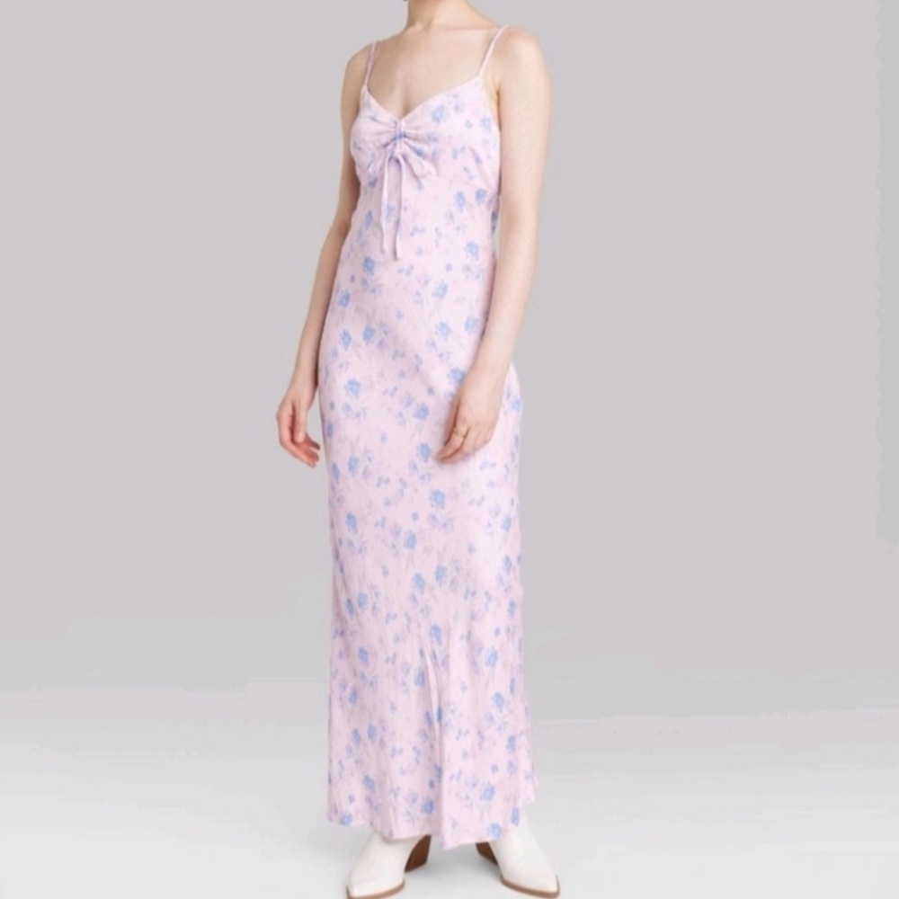 NWOT Wild Fable maxi ruched floral dress